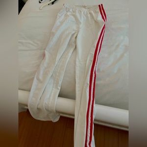 Brandy Melville John Galt White and red striped pants